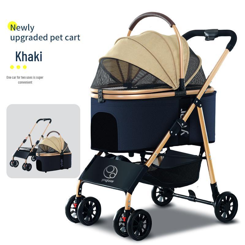 Lightweight Foldable Pet Stroller for Small Dogs & Cats