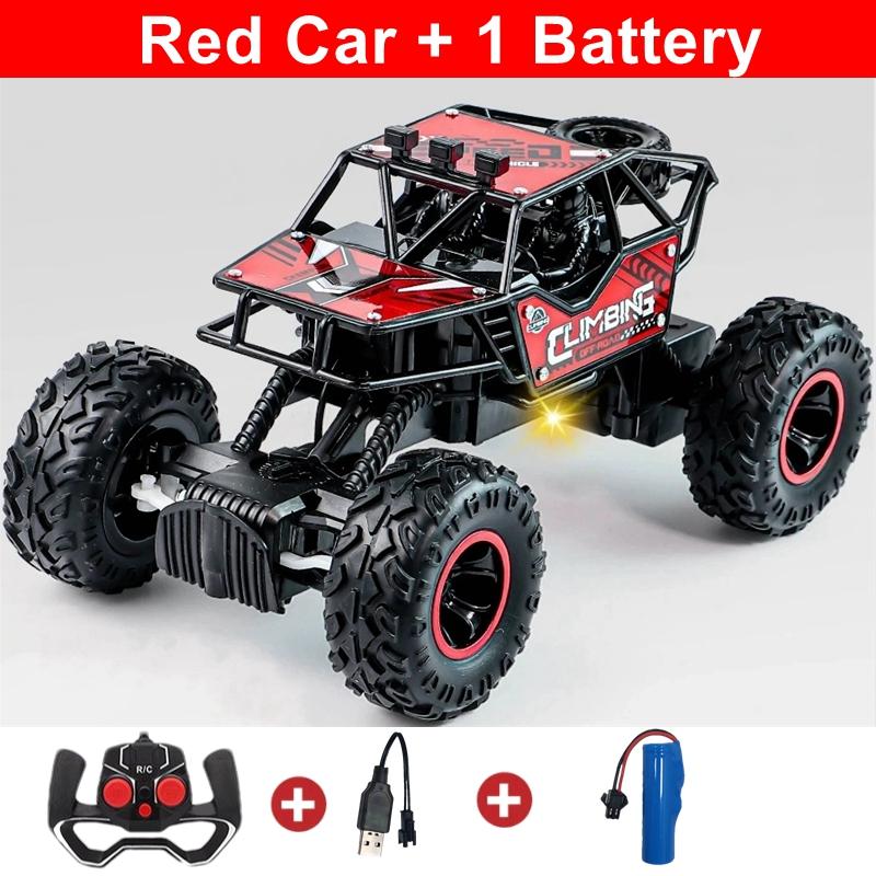2.4g Remote-controlled Alloy Off-road Vehicle With Long-distance Lighting, Climbing Monster Children's Racing Toy Car, Kids Gift