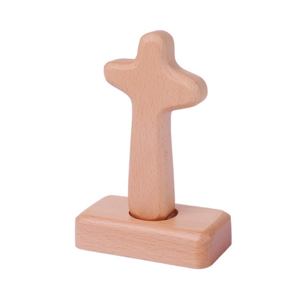 Standing Wooden Crosses Vintage Crucifix Sculpture Art Religious Crosses Ornament  Easters Faith