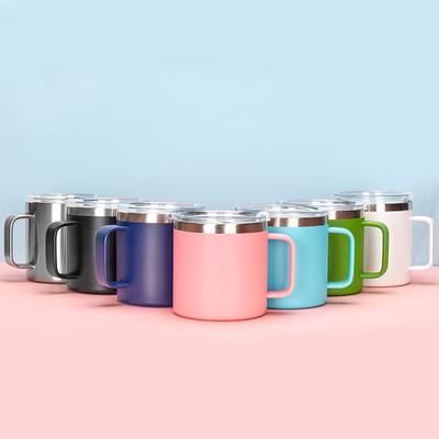 Edelstahlbecher, einfaches Geschäftsgeschenk, Isolierbecher mit Henkel, Mini-Kaffeetasse fürs Büro.