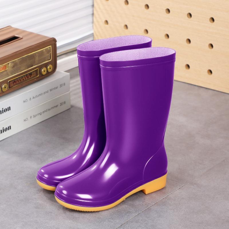 Women's high rain boots labor boots lightweight PVC non-slip mesh yarn inner women's rain shoes back kitchen cleaning water boots rubber shoes