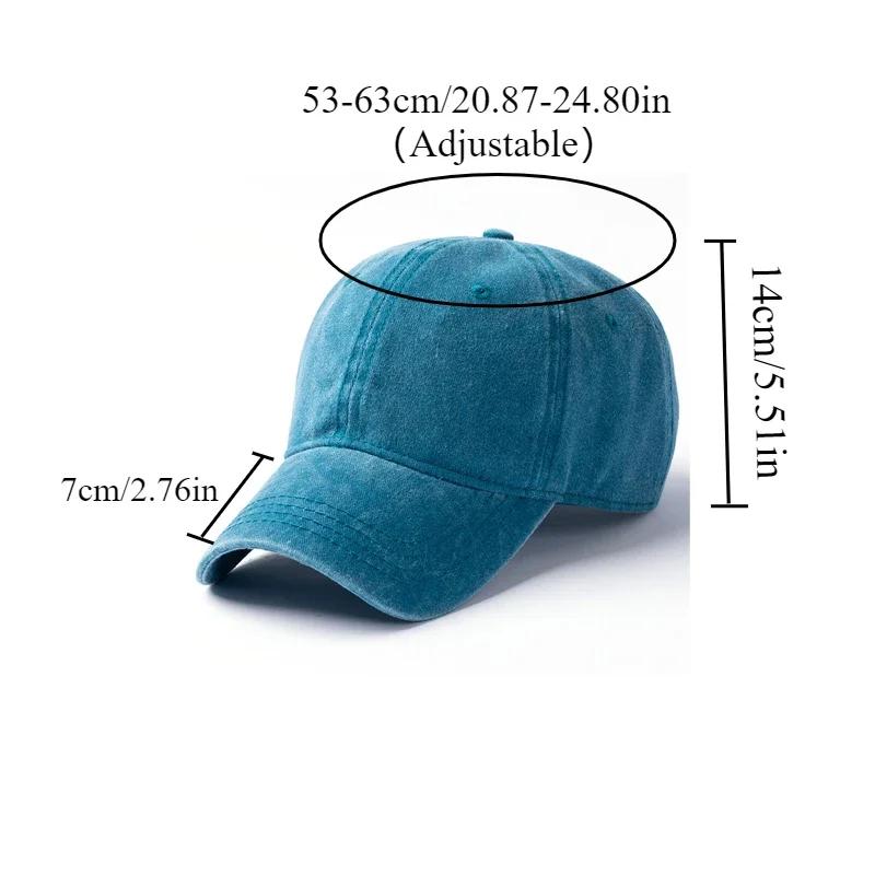 Washed Baseball Caps Xxl Big Size 63cm Snapback  Solid Color Dad Hat Outdoor Casual Sport Cap Male Big Size Hats Your Logo