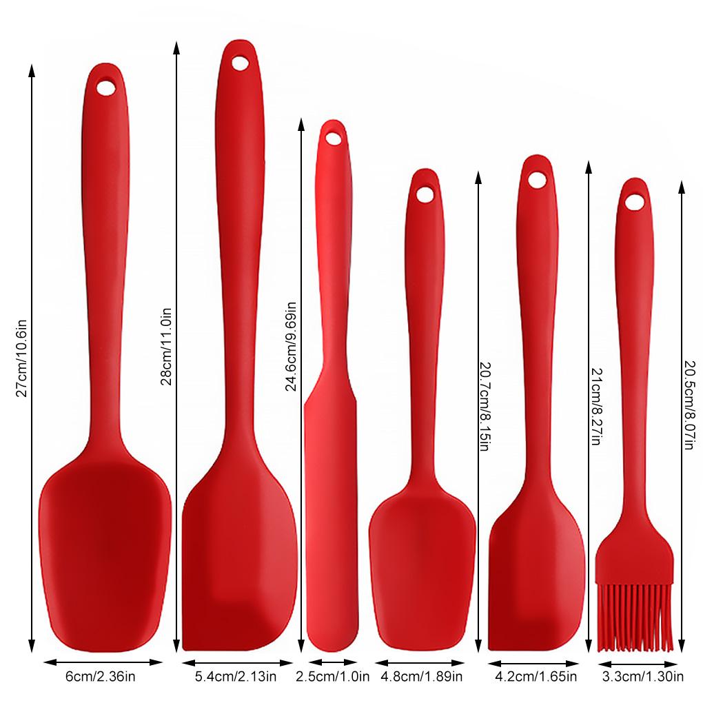 1PC Silicone Spatula Heat Resistant Non-Stick Rubber Scraper Cream Spoon 1PC Silicone Spatula Heat Resistant Non-Stick Rubber Scraper Cream Spoon