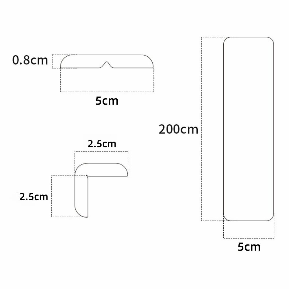 NBR Anti-collision Strip Traceless Desk Corner Strip New Table Edge Protective Mat  Home Protection