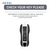 Leather Car Key Case Cover Fob for Porsche Panamera Cayenne Cayman 718 971 911 9YA Macan Boxster Carrera Taycan Accessories