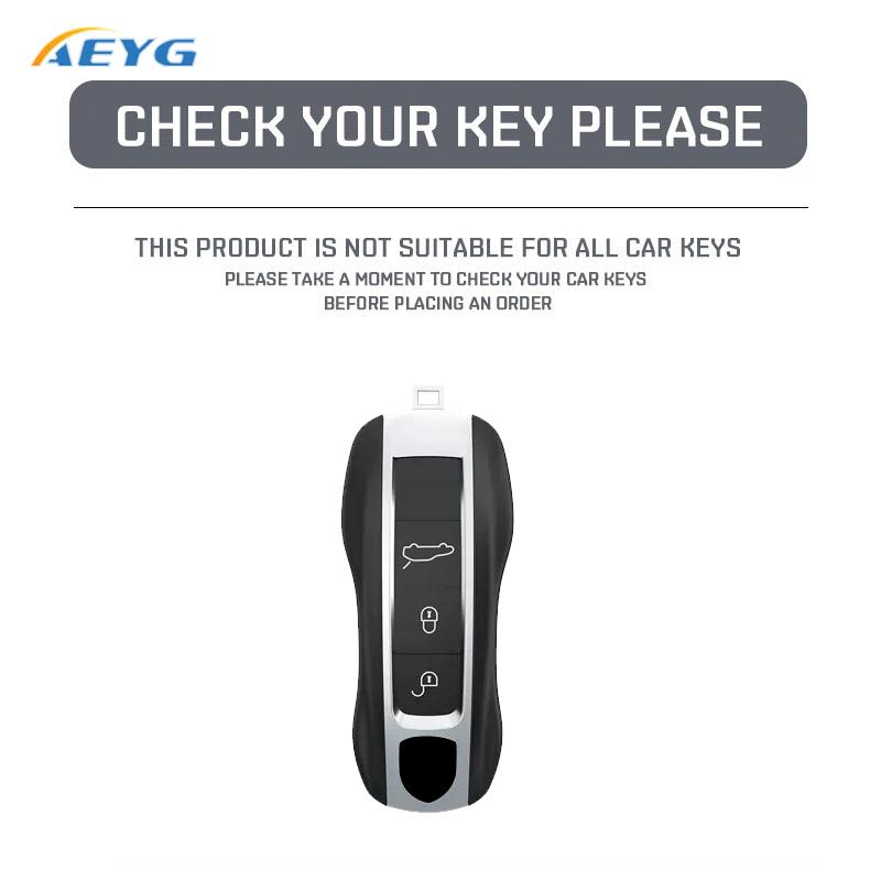 Leather Car Key Case Cover Fob for Porsche Panamera Cayenne Cayman 718 971 911 9YA Macan Boxster Carrera Taycan Accessories
