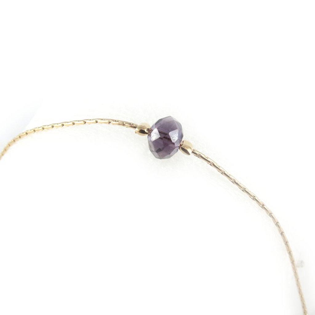 Les Trésors De Lily [K9598] - Purple 'Unique' Gold Plated Bracelet