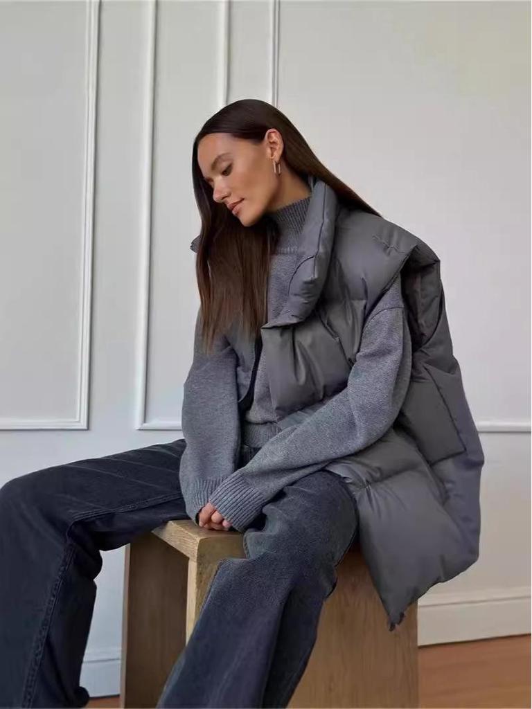 Chaleco Abrigo de Algodón Otoño/Invierno Europeo y Americano - Cómodo, Corte Holgado Estilo Deportivo y Casual