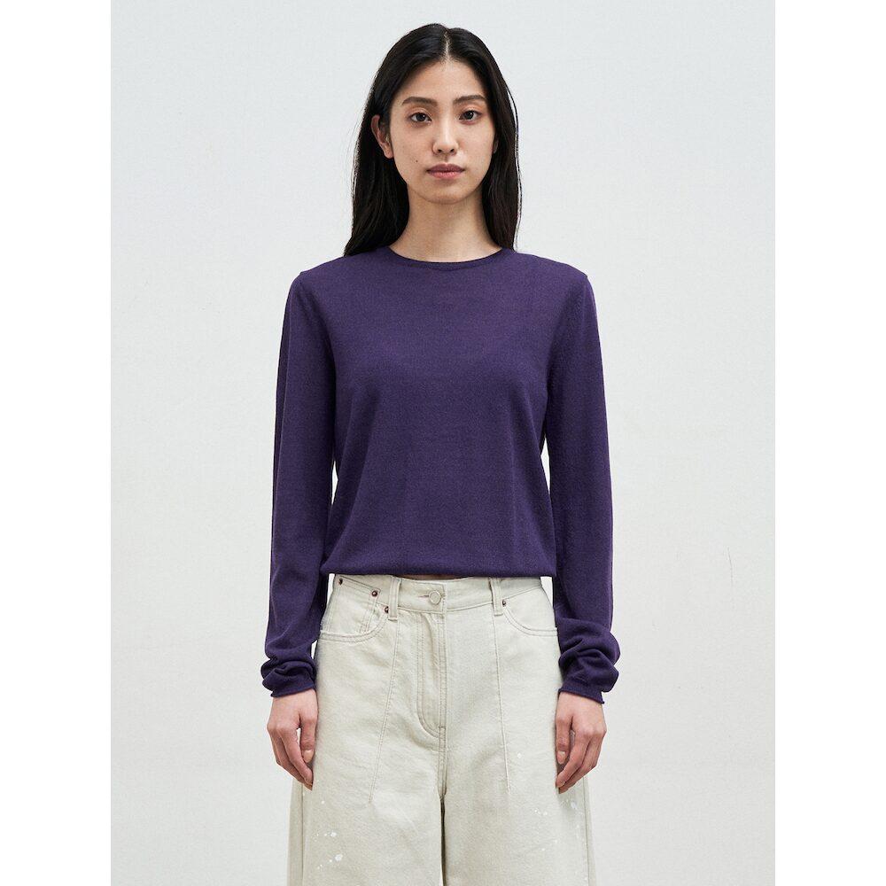 Anggae Back Rushed Pullover Violet