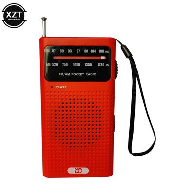 Full Band Mini AM FM Radio Portable Radio 2 AA Batteries For Running Camping Travel Analog Radio
