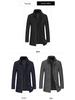 Men's Double-Layer Collar Wool Coat - Autumn/Winter European Size Business Outerwear