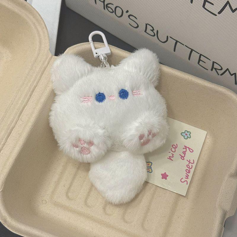 Funny Cartoon Orange Plush Cat Tail Mobile Phone Chain Cartoon Pendant Braided Belt Lanyard Hand Rope Korean Lanyard