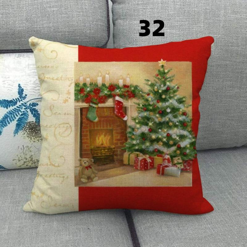 Vánoční jednoduchý dárek na večírek čtvercový povlak na polštář používaný pro domácí dekoraci pohovky na polštář (45 cm * 45 cm)
