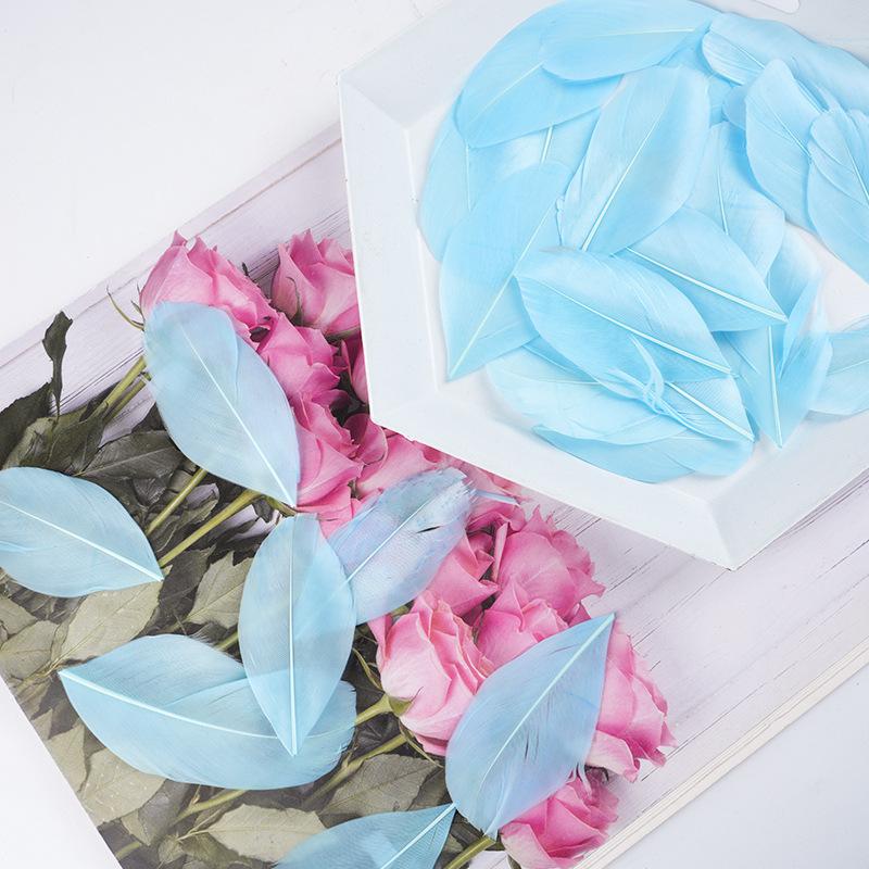 50Pcs26 Color Diy Jewelry Accessories Feather Color Floating Head Feather Goose Feather Craft Decorative Material