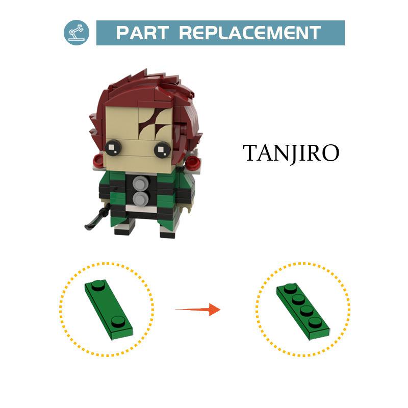 Building block set Kamado Tanjiro Brick Touzai small particle puzzle assembly insert toy gift