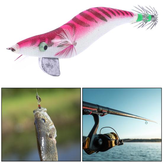 13.5CM/19.8G Luminous Fishing Shrimp Lure with Sharp Squid Hook Glow In The Dark Realistic Colorful Artificial Shrimp Hard Bait Fishing Accessories