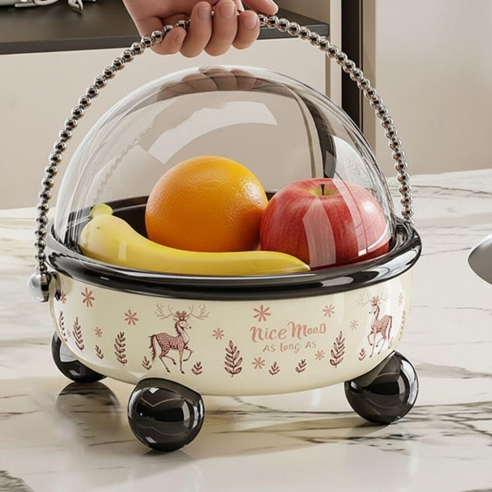 Large Capacity Table Fruit Tray High Feet Fruit Bowl Kitchen Tableware Snack Tray  Tea Table