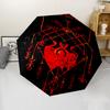 Valknut Print Automatic Umbrella, 8 Rib Iron Frame, Plastic Handle, Suitable for Outdoor Travel &Daily , Ideal Gift
