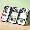 AAA Funny World City Tourist Ticket Label Phone Case For iPhone 17,16,15,14,13,12,11,Pro Max,Plus Candy Silver Cover