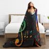 Colorful Musical Note Music Score  Blanket Soft Warm Flannel Throw Blanket Bedding for Bed Living Room Picnic Travel Home Couch