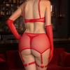 Sex underwear women's love chain hollow perspective temptation mesh bed teasing abstinence soul set