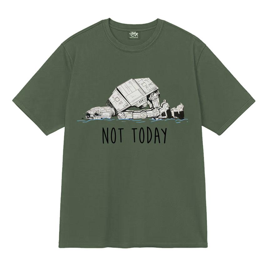 Funny At Walker Not Today Harajuku T Shrits Graphics Print Mens Women Tee Shirt High Quality Short Sleeves Streetwear Teenagers