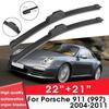 Car Wiper Blade Blades For Porsche 911 (997) 2004-2011 22"+21" Windshield Windscreen Clean Rubber Silicon Cars Wipers