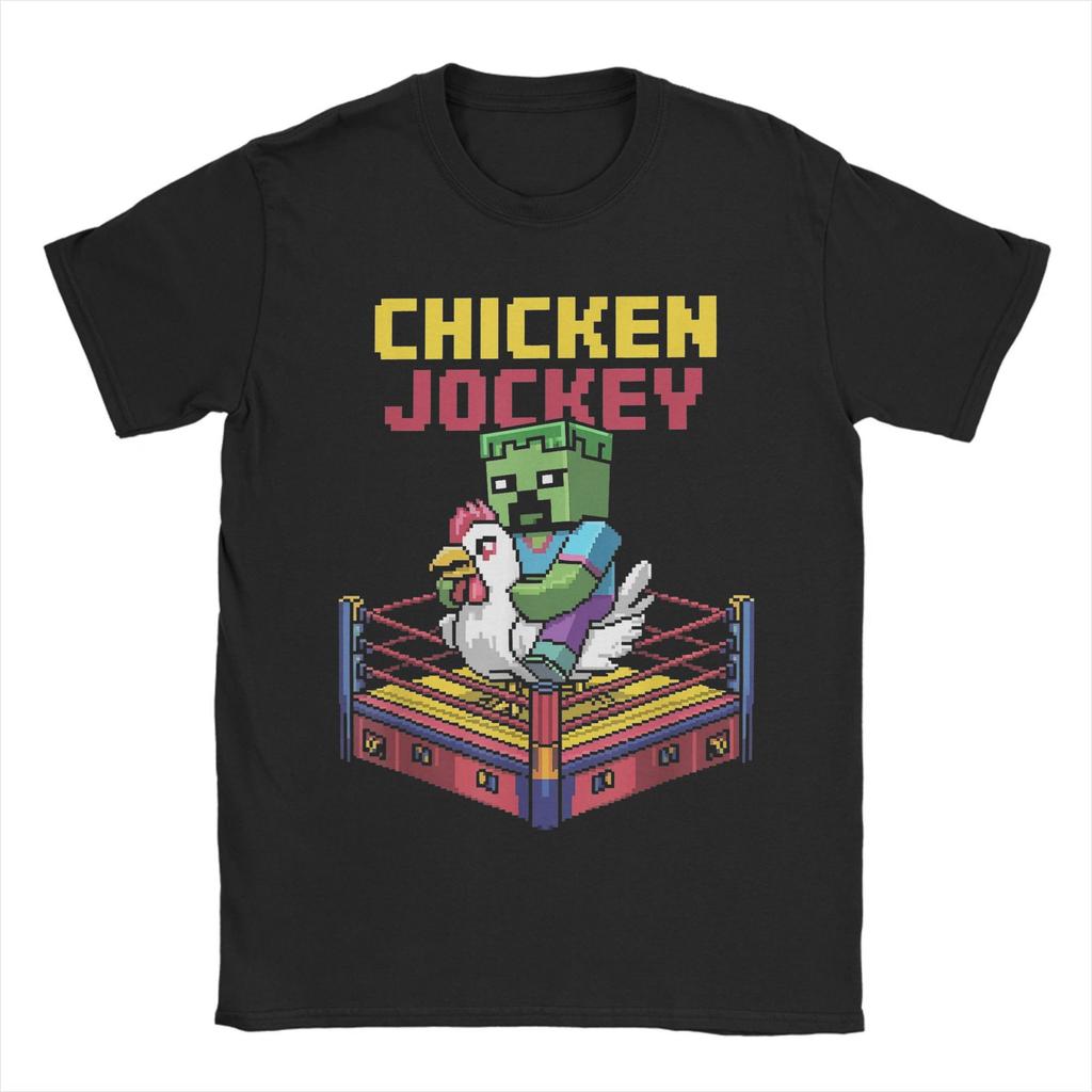Printed Steve's Lava Chicken Pixel 2025 Movie T Shirt for Men Women 100% Cotton Tee Shirt Short Sleeve Clothing