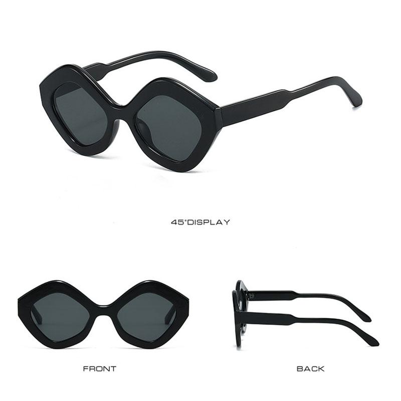 Vintage Rhombus Sunglasses Women For Men Luxury Brand Designer Sun Glasses Punk Popular Outdoor Vacation Big Frame Shades Uv