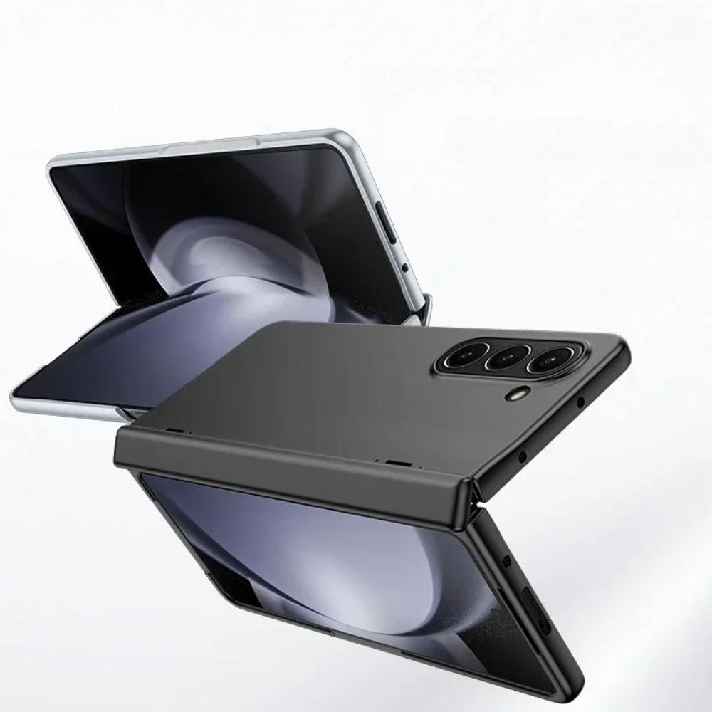 High-end Solid Color Hard PC Phone Case for Samsung Galaxy Z Fold7 Fold6 Fold5 Fold4 3 Matte Shockproof Hinge Protective Cover