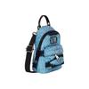 Valentino Tiger 1967 Classic Vintage Floral Jacquard Mini Backpack Light Blue Body with Black Accent Panels