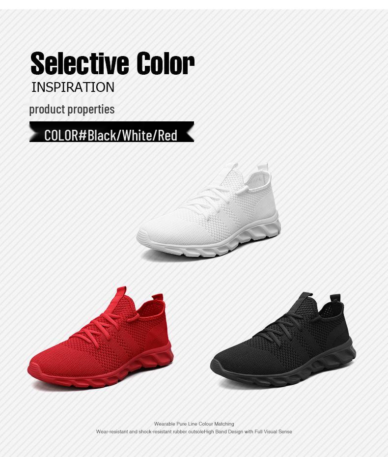 Plus Size Men's 48 Lightweight Flyknit Running Shoes - Trendy, Breathable Casual Sports Sneakers for Summer