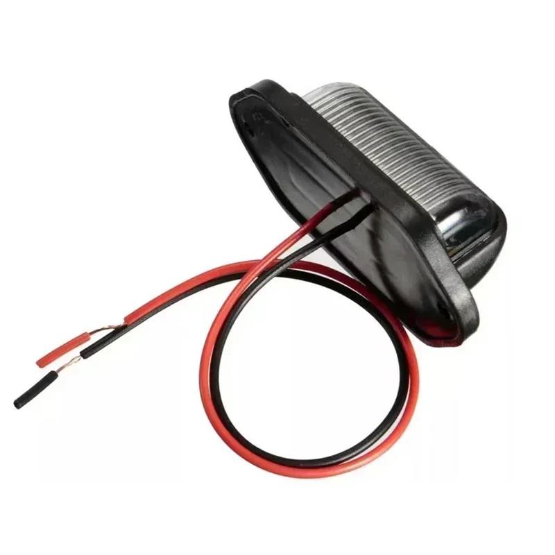 2Pcs 6 LED License Plate Lights Universal Car Truck RV Trailer Van Licenses Taillight Waterproof Rear Lamps Tools Accessories Back Up Lights 1