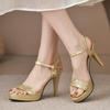 Femmes été bride à la cheville plate-forme pompes femme Sexy talon aiguille chaussures de fête