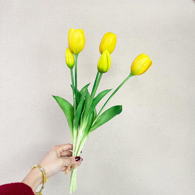 Artificial Tulipa Gesnerianacenterpiece With Realistic Silicone Material For Event Decor