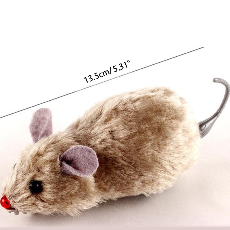 Wind Up Mouse Racing Mini Jumping Rat Plush Mice Realistic Looking Pet with Twirling Tail,Wind Up Toys for Birthday Gift