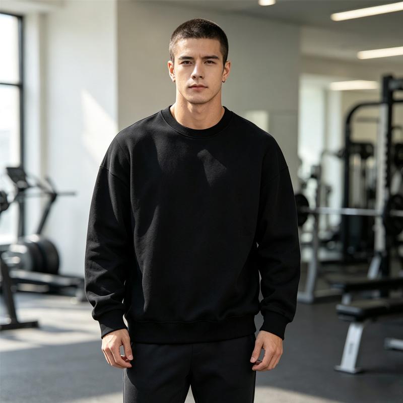 Autumn Versatile Sweatshirt Crew Neck Solid Color Round Neck Pullover Hoodie Long Sleeved Hoodie
