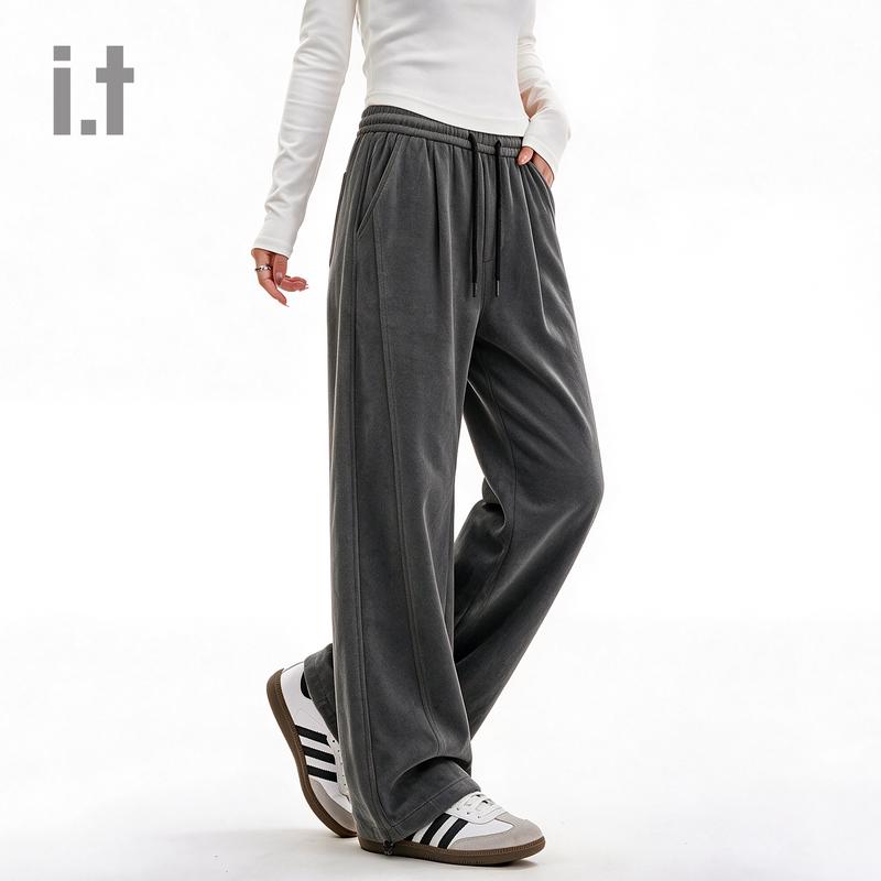 CHOCOOLATE Unisex Wide-Leg Clean-Fit Streetwear Jeans