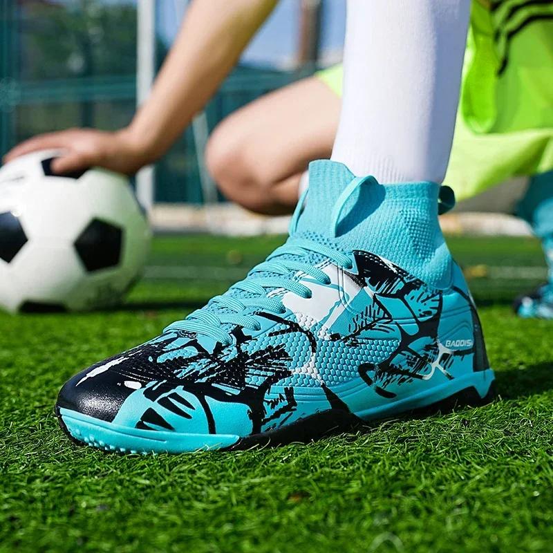 Professional Men's Soccer Football Shoes Breathable Anti-slip Men Sneaker Training High Quality Comfortable Lace Up Man Sneakers