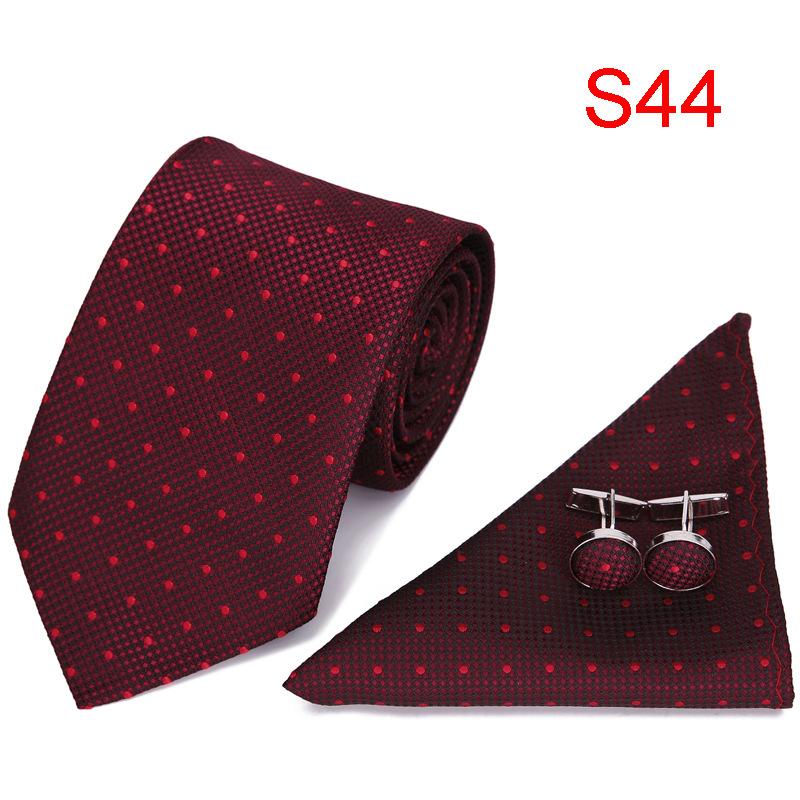 7.5Cm Business Tie Men'S Tie Set, Wedding Polyester Tie Gift Box