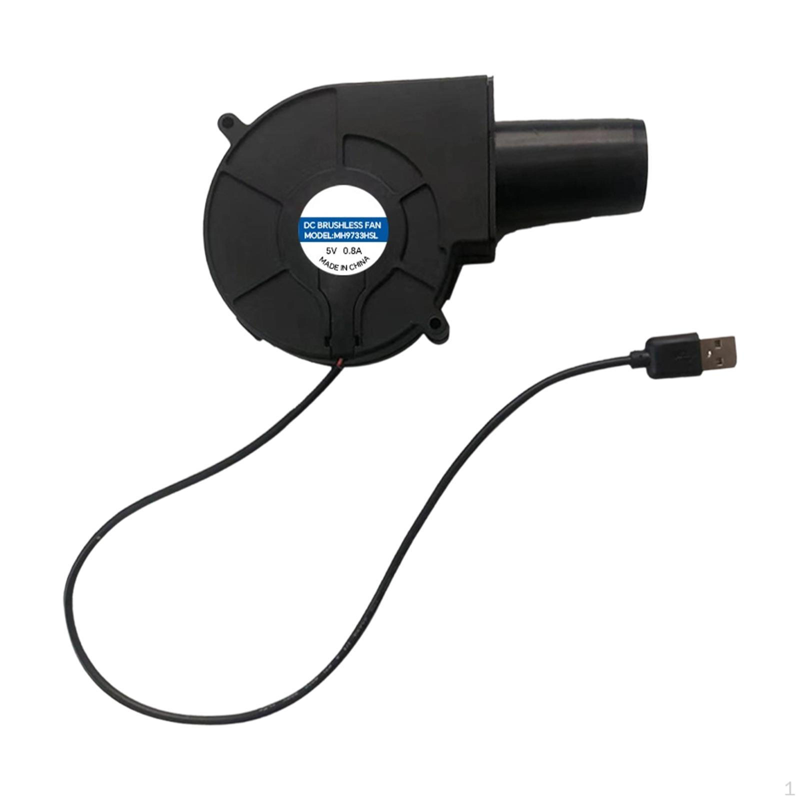 

USB Blower Fan BBQ Air Mover Compact Versatile Portable Efficient Motor for Fireplaces Grills Grill