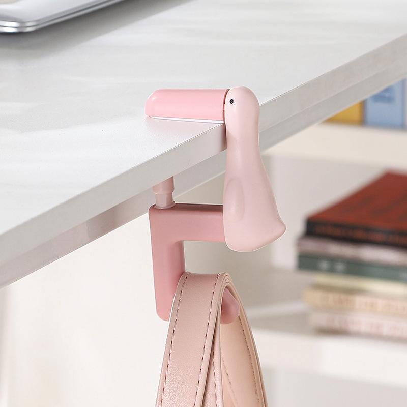 New Purse Hook for Table Edge Duck Shape Hook Schoolbag Hook Hanging Bag Hook Wall Hanger Bracket Non Punching Storage Hook Home