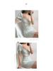 Women's Floral Puff Sleeve Lace-Up Short Dress - Spring/Summer Trendy Slimming Waist-Cinching Design