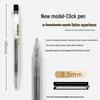 MUJI Gelinkt Balpen met Drukknop, 0.38/0.5mm, Zwart