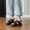 British Retro Summer New Sandals Women's Thick Soles Increase In Height, Open-toed Flat Soles Are Light, Easy To Wear, Not Tired, Sandals Women