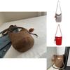 Woolen Large Capacity Bucket Bag For Women With Magnetic Closure And Inner Phone Pocket