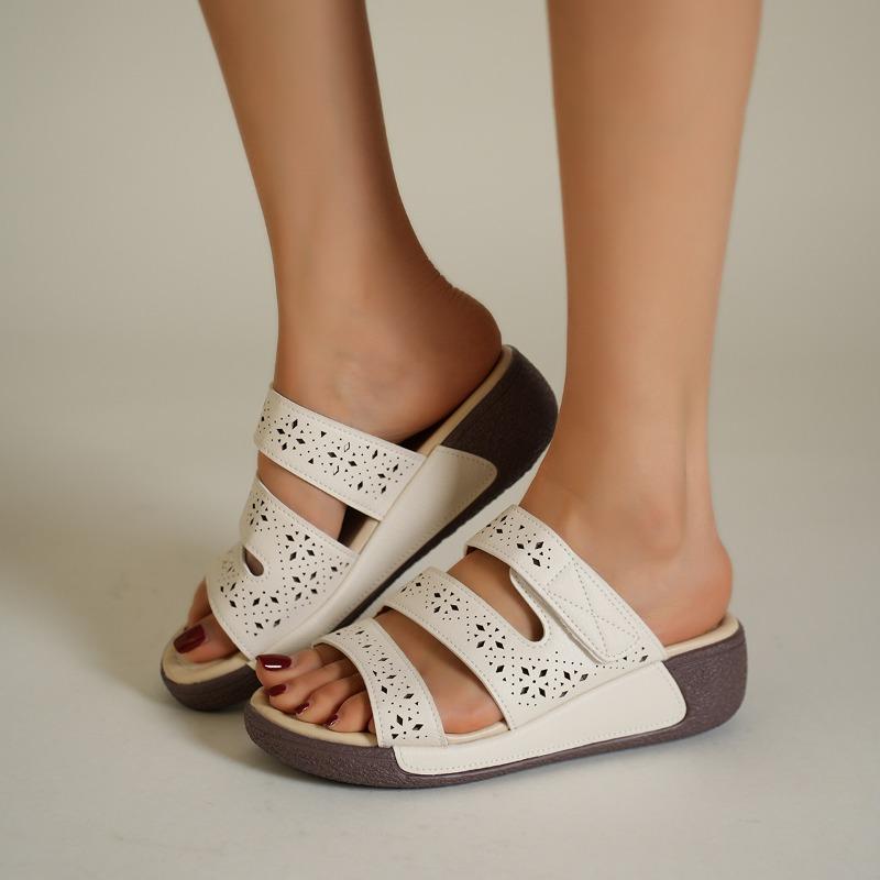 New Summer Flat Plus Size Peep Toe Wedge Platform Women's Sandals
