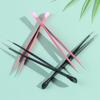 1PC Edelstahl Silikon Geprägte Stick Drücken Gerade Kopf Pinzette Strass Aufkleber Picker 2 Köpfe Nail art Werkzeuge