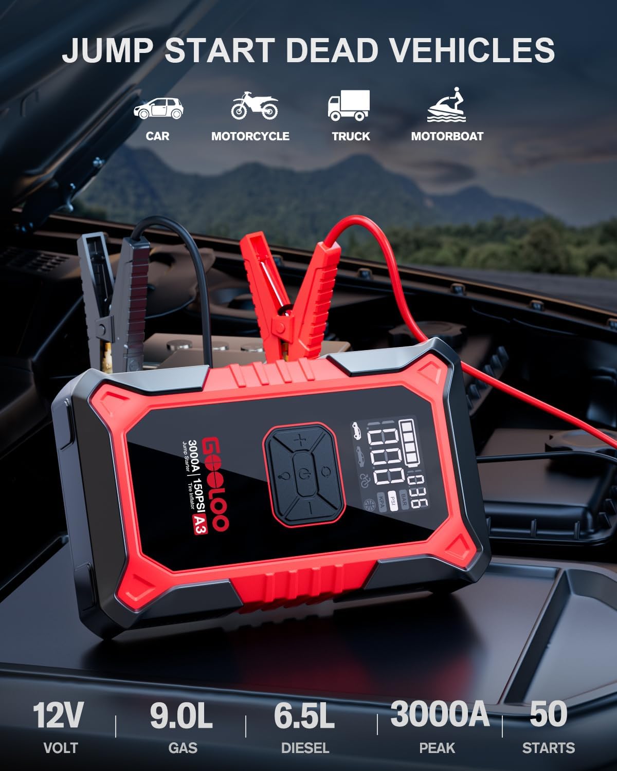 

A3 Jump Starter with Air Compressor&A2 8-in-1 Jump Starter with Air Compressor United States
