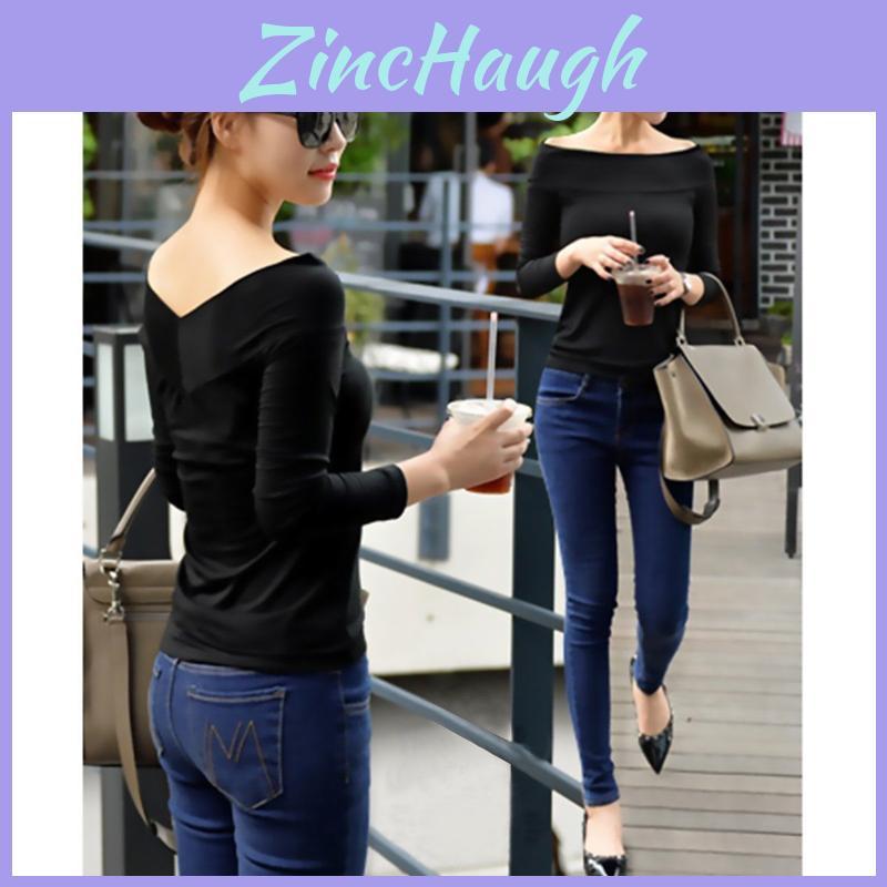 Fashion Women Ladies Casual Cotton Blend Pullover Long Sleeve Loose Tops Tee Blouse For Comfortable Everyday Wear